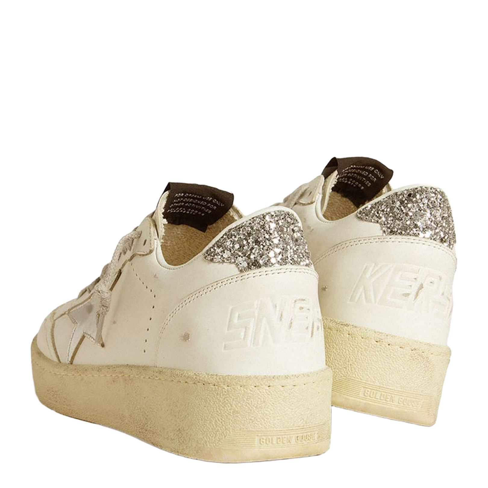 Ball Star with Silver Leather Star and Silver Glitter - Image 3