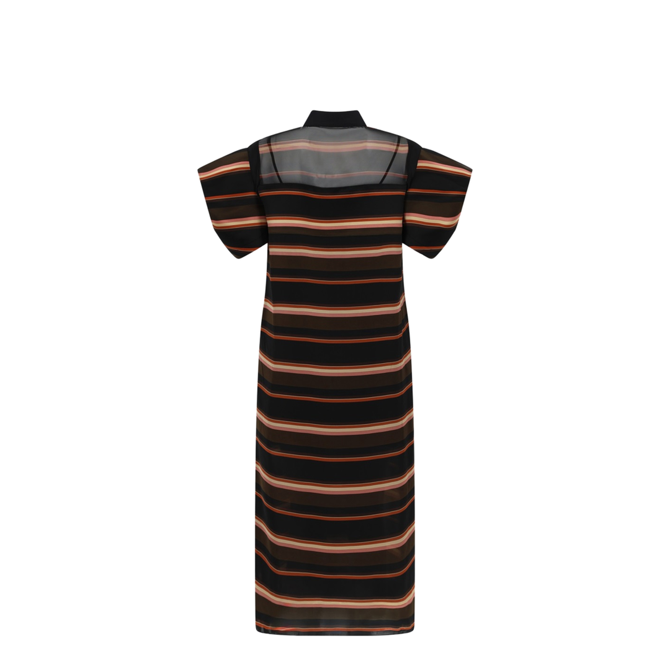 MIDI DRESS WITH HORIZONTAL STRIPE PRINT - Image 3
