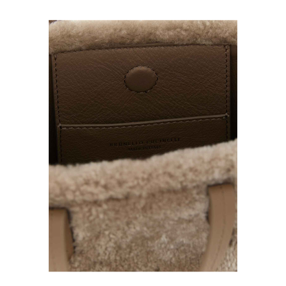 Curly Shearling Mini Handbag - Image 3