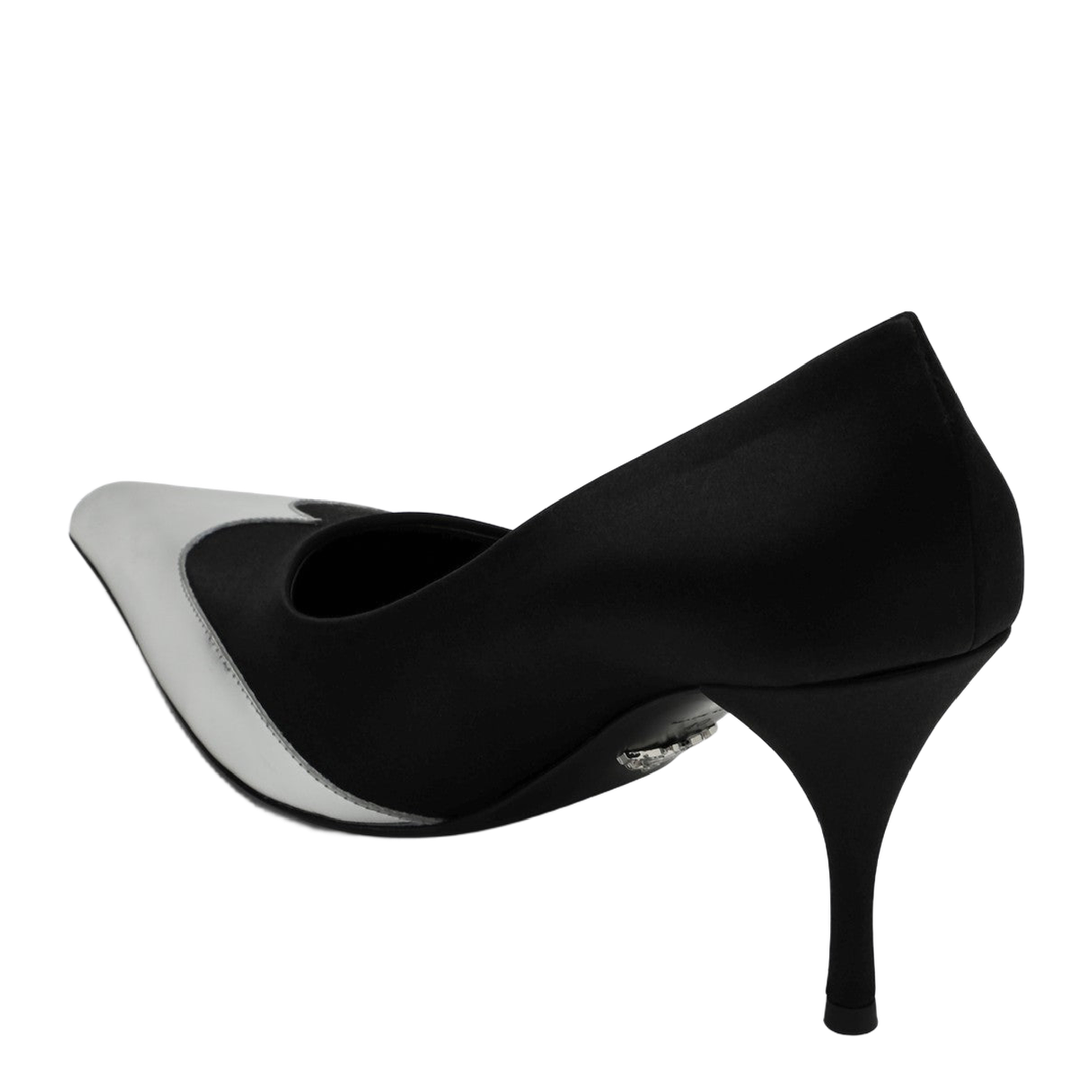 Satin and Metallic Leather Pumps - Image 2