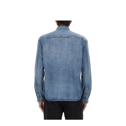 Cassandra Shirt in Day Blue Denim - Image 3
