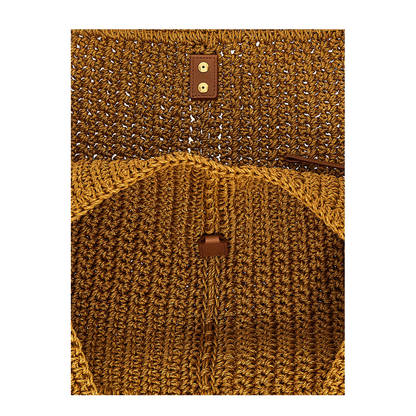 Le 5 à 7 Cord and Leather Tote Bags - Brown - Image 4