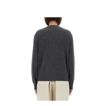 Wool Rib Cardigan in Anthracite - Image 3