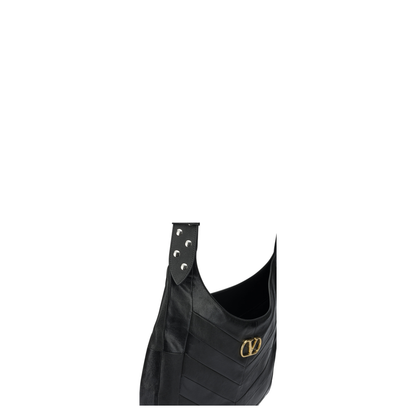 Hobo Bag Leather Black - Image 4