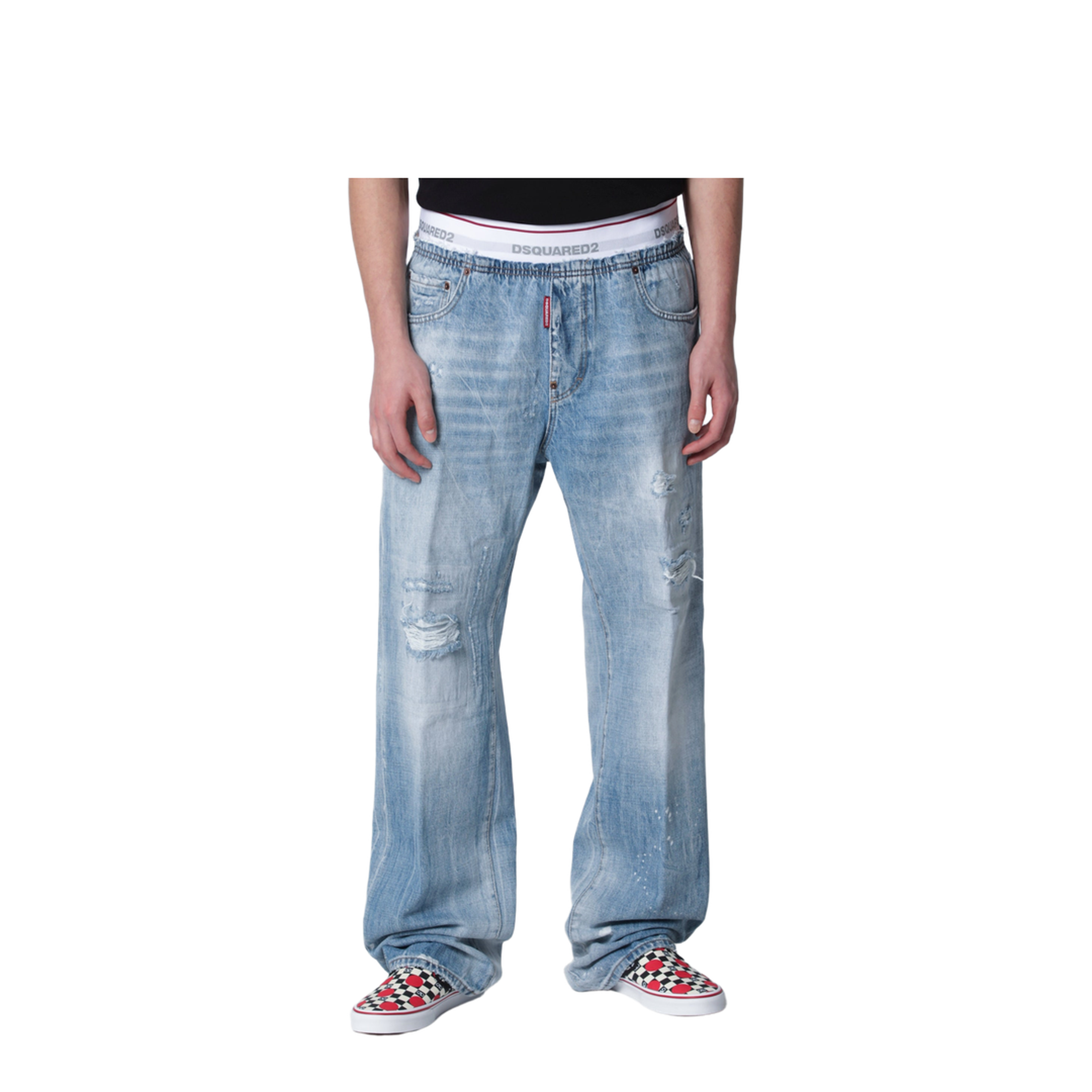 Light-Wash Blue Denim Jogger Jeans - Image 1