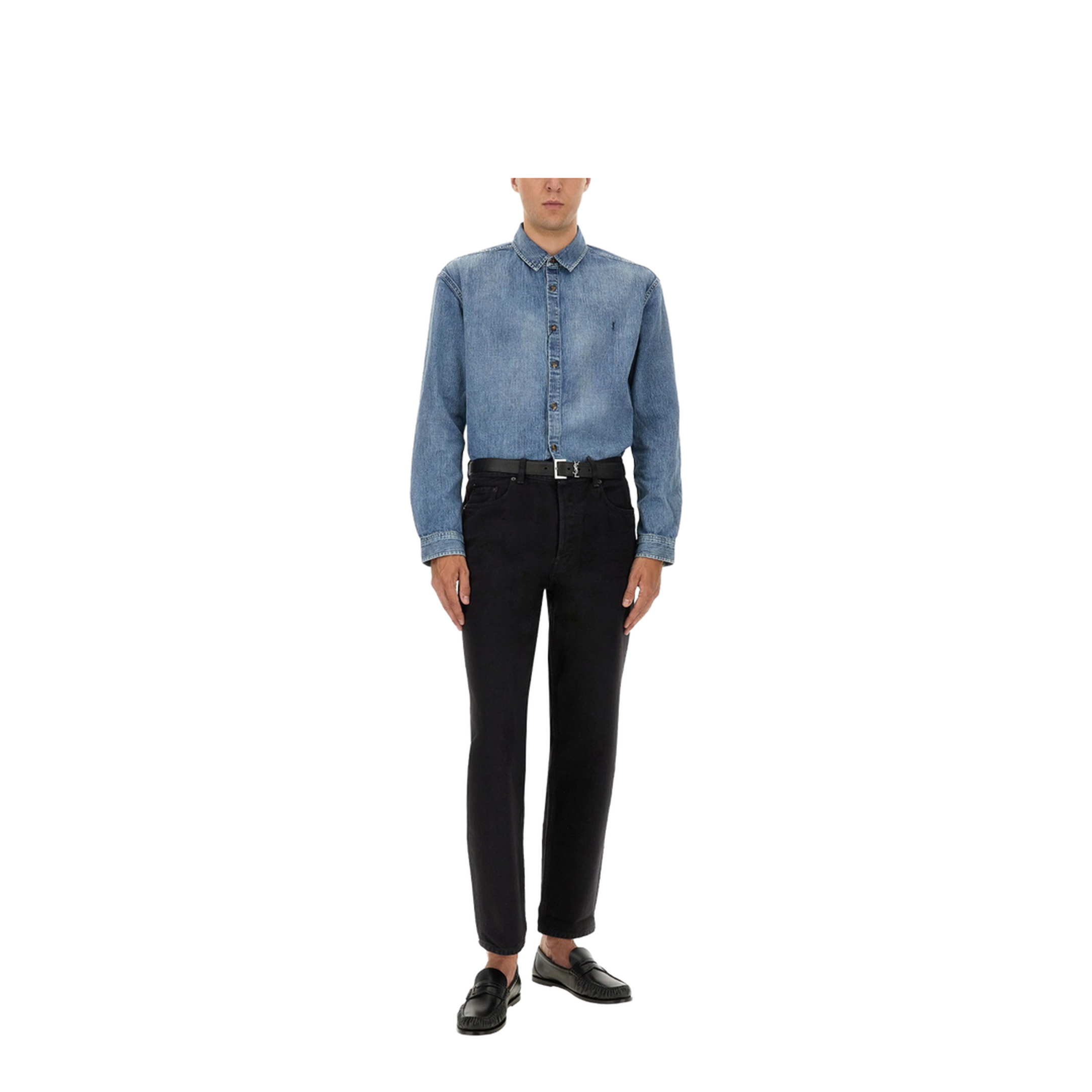 Cassandra Shirt in Day Blue Denim - Image 2