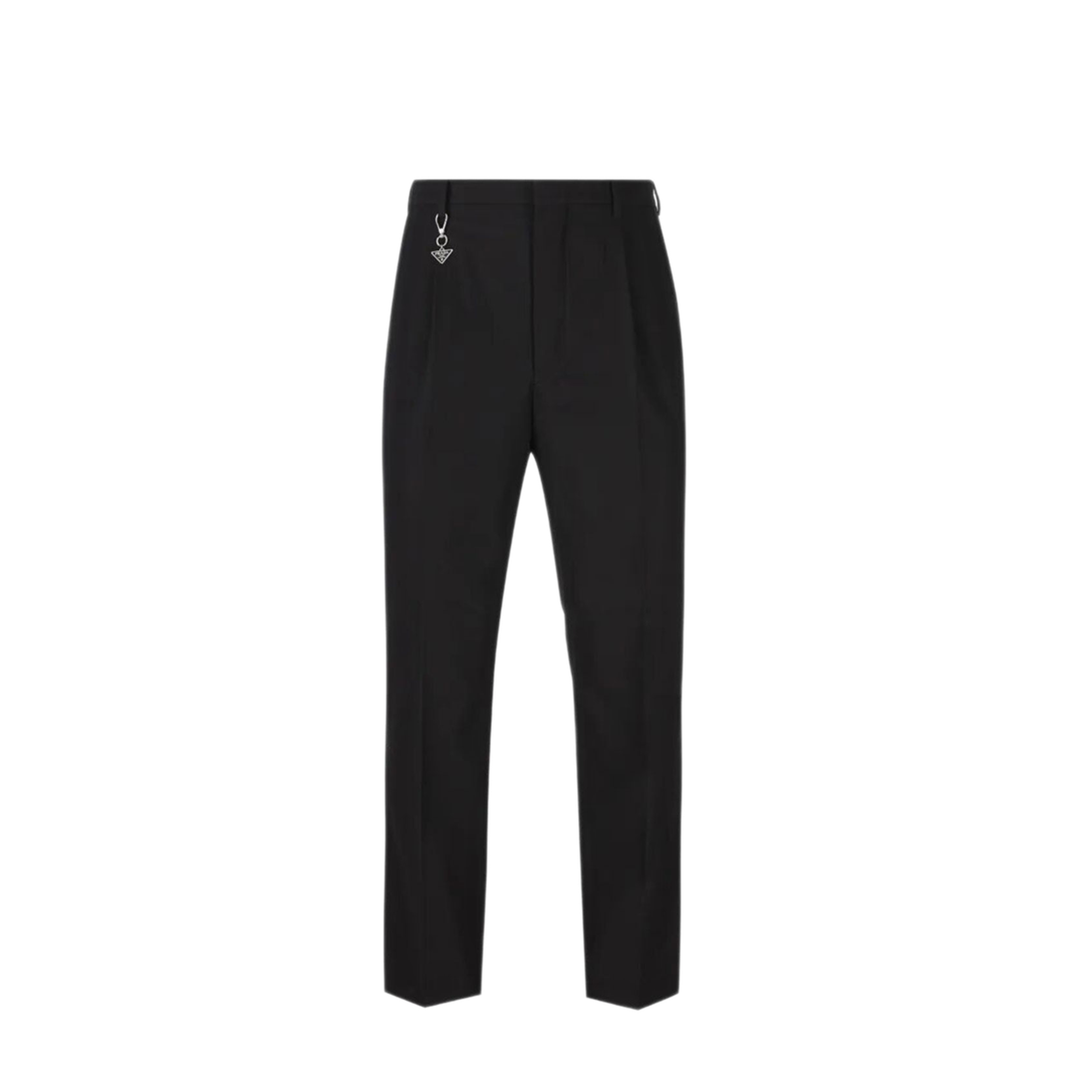 Charm-Detail Cotton Tapered Trousers - Image 1