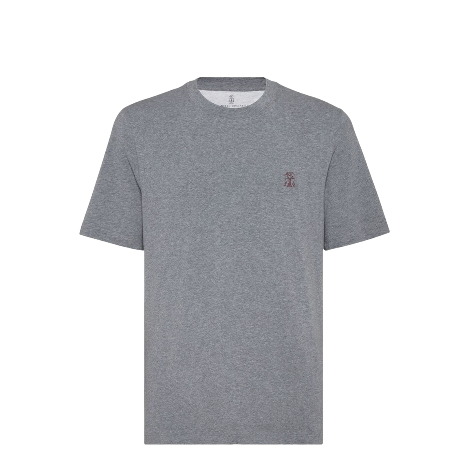 Jersey T-shirt with Logo in Medium Grey - Image 1