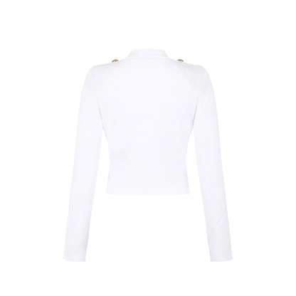 Ribbed And Braided Cardigan - Image 4