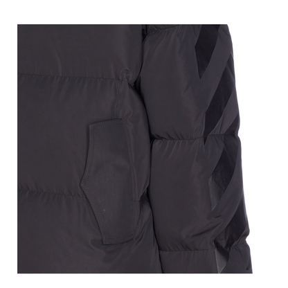 Black Short Down Jacket with Arrows Icons - Image 3