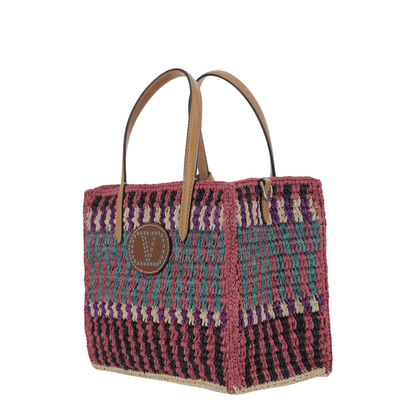Multicolor Crochet VLogo Handbag - Image 4