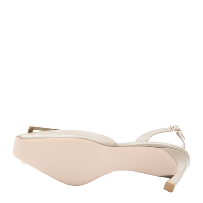 Trompette Metal Slingback Pumps - Image 4