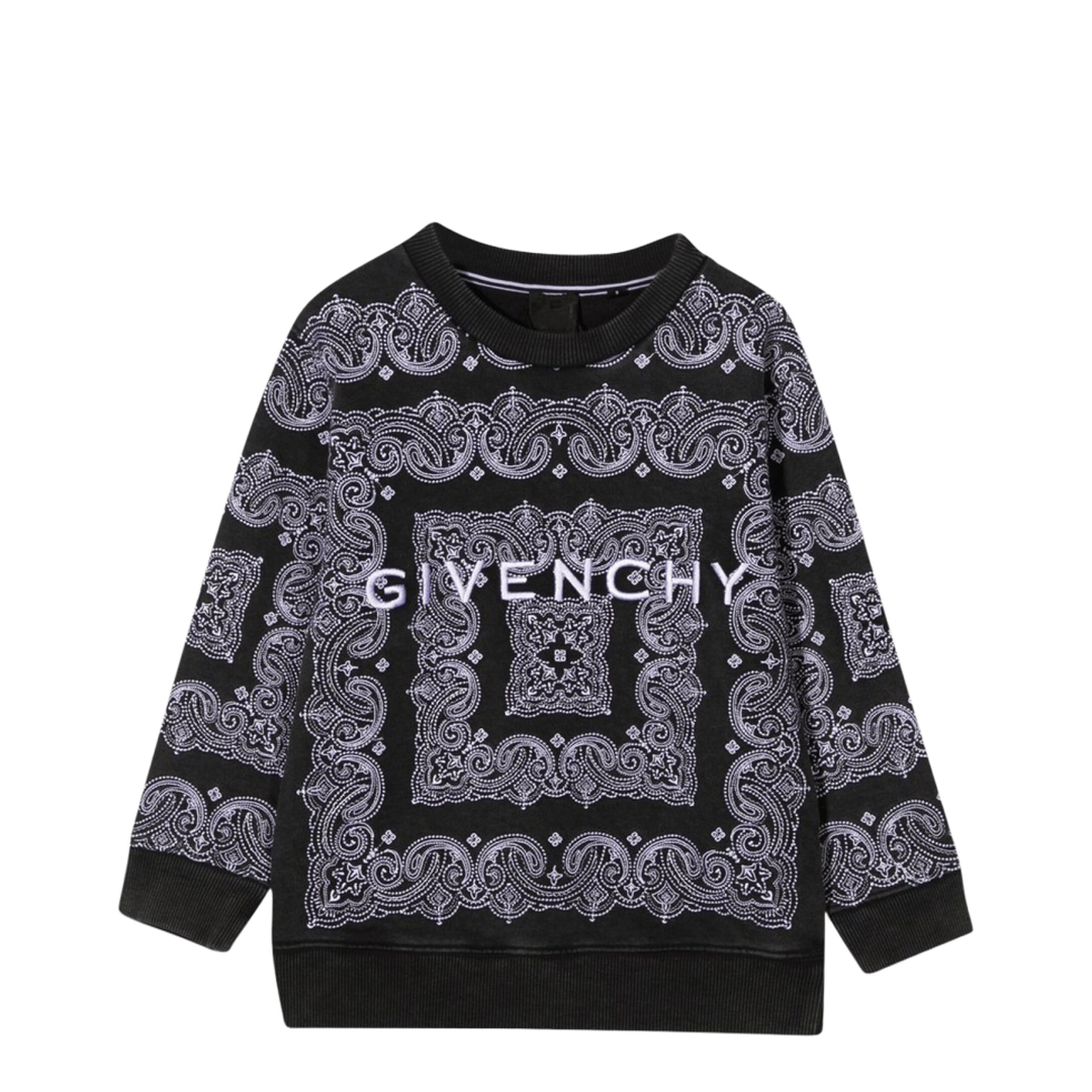 Crewneck Sweatshirt Patterned Print and Logo - Image 1