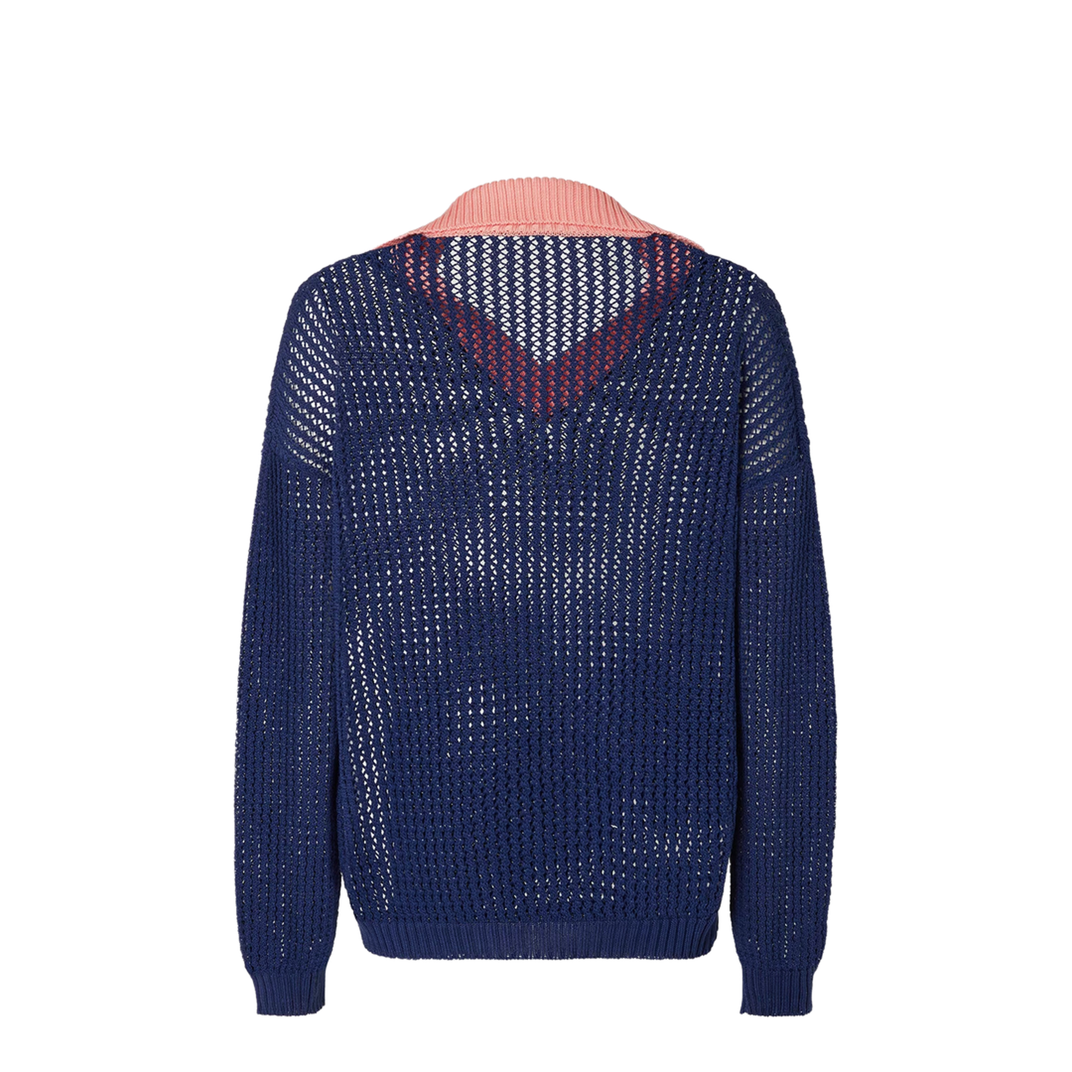 Blue And Pink Cotton Jumper - Image 2
