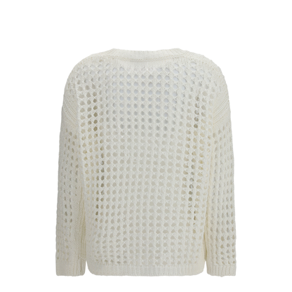 Open-knit Sweater in Linen and Cotton Yarn - Image 2