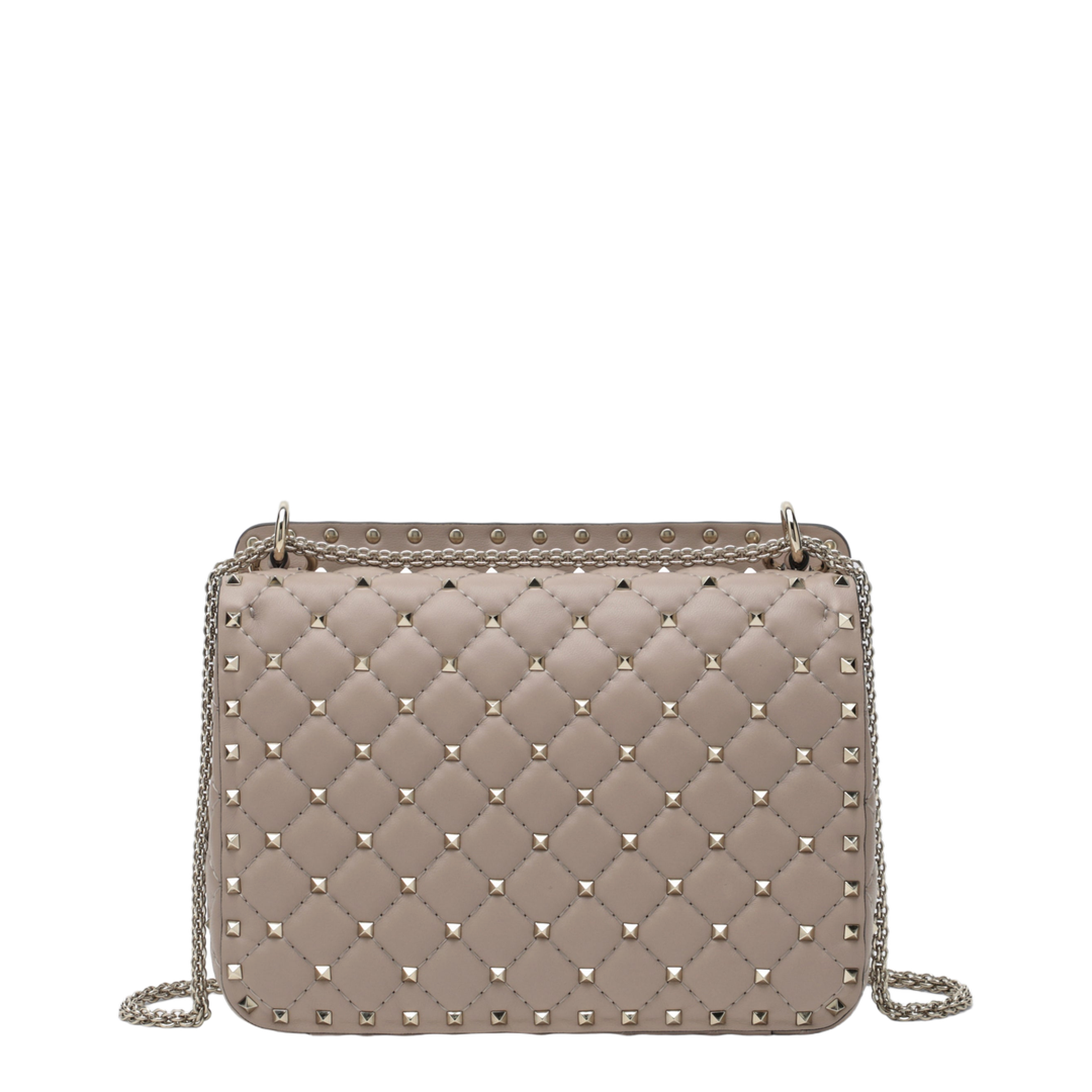 Medium Rockstud Spike Bag in Powder Pink Nappa Leather - Image 2