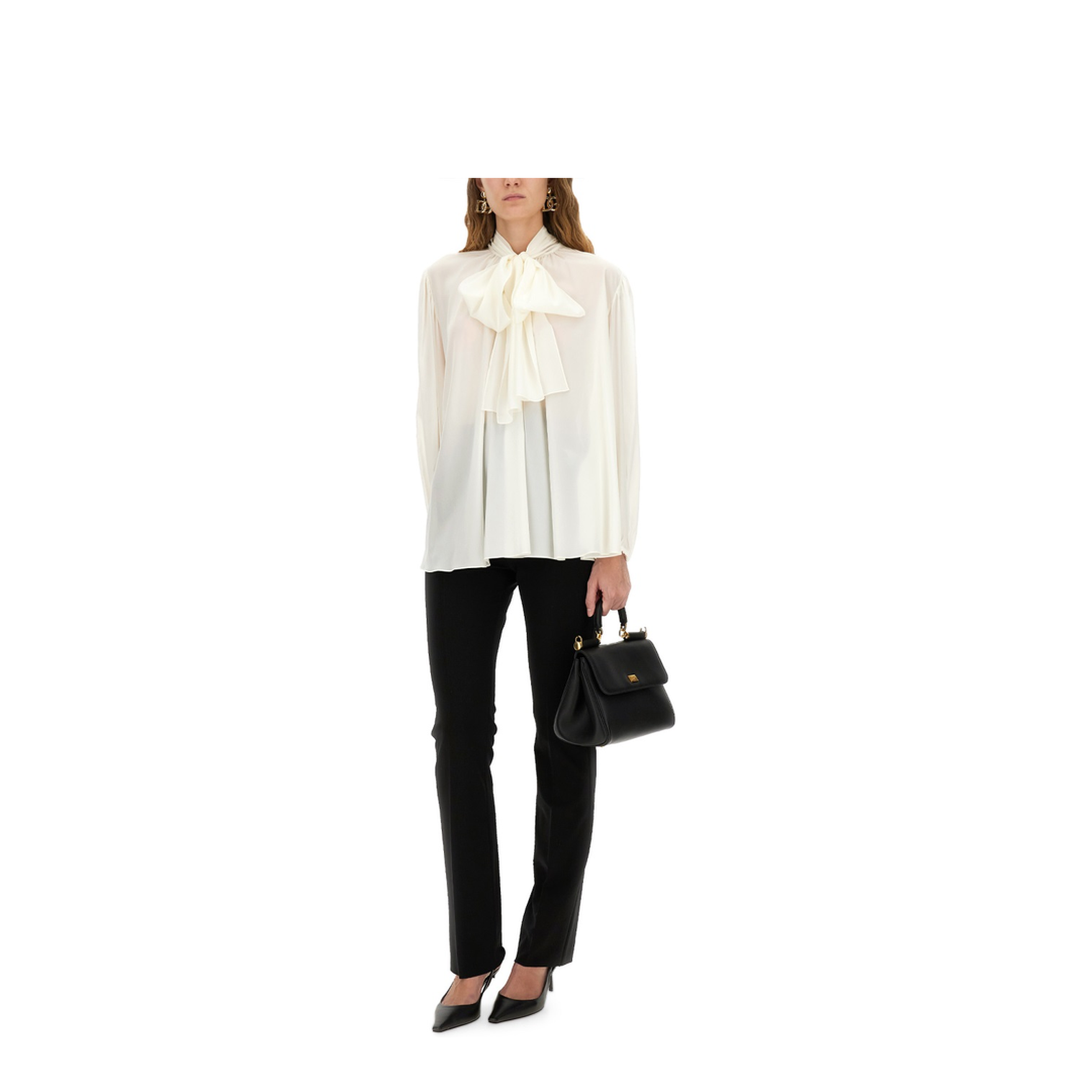 Silk Shirt With Scarf - Image 2