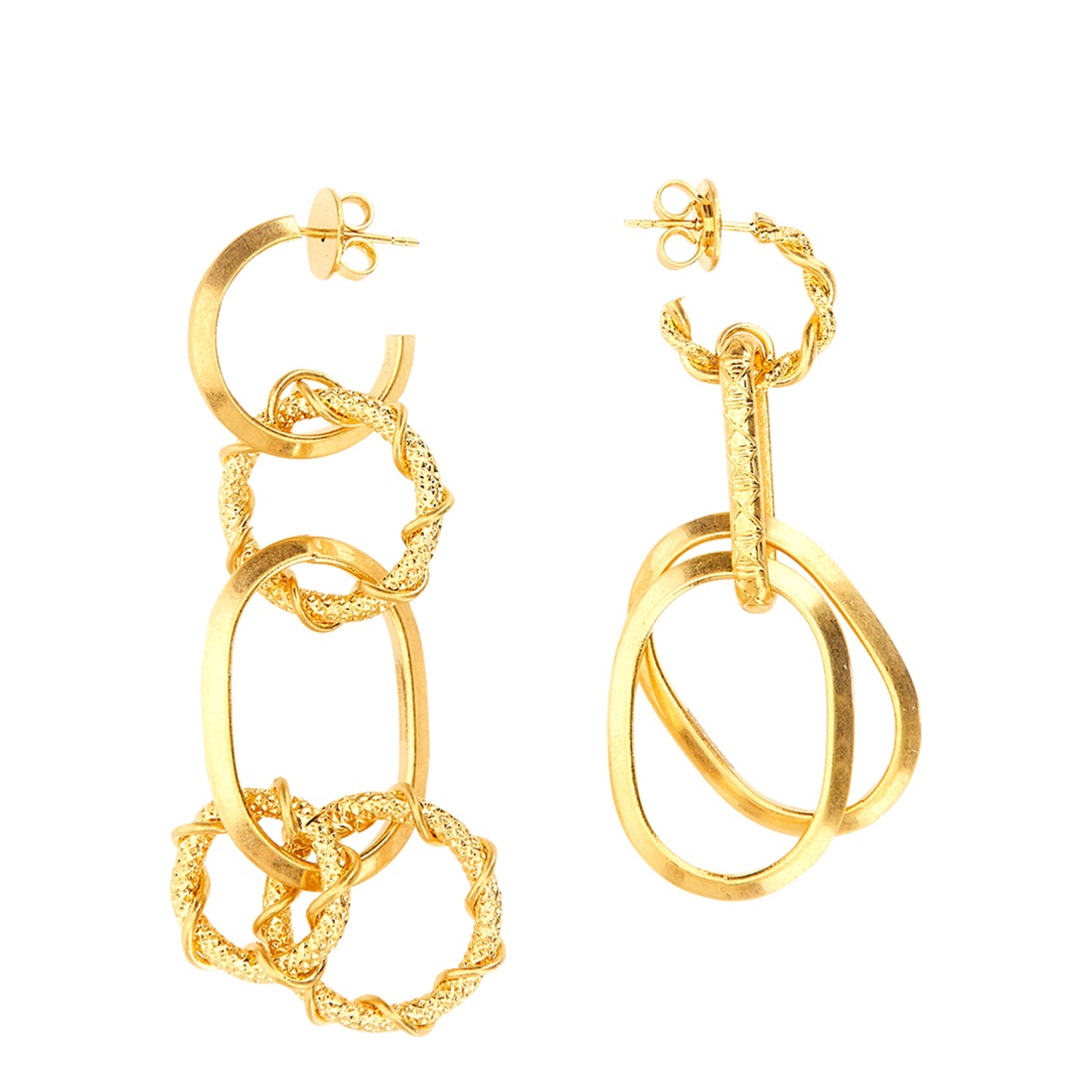 Earring with Chain Rings - Image 3