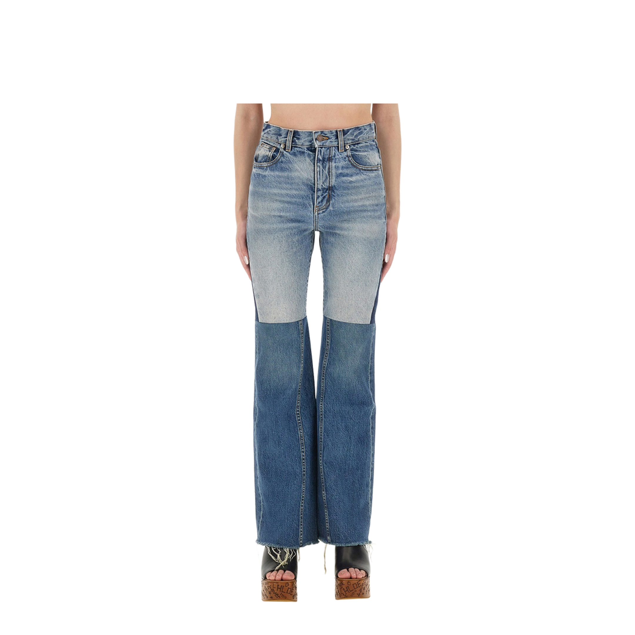 Patchwork Denim Jeans - Image 1