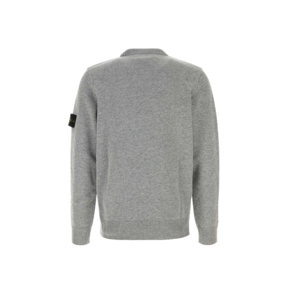 Crew Neck Grey Melange Sweater - Image 2