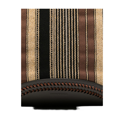 Runway Large Woven Textile Shopper Bag - Brown - Image 2
