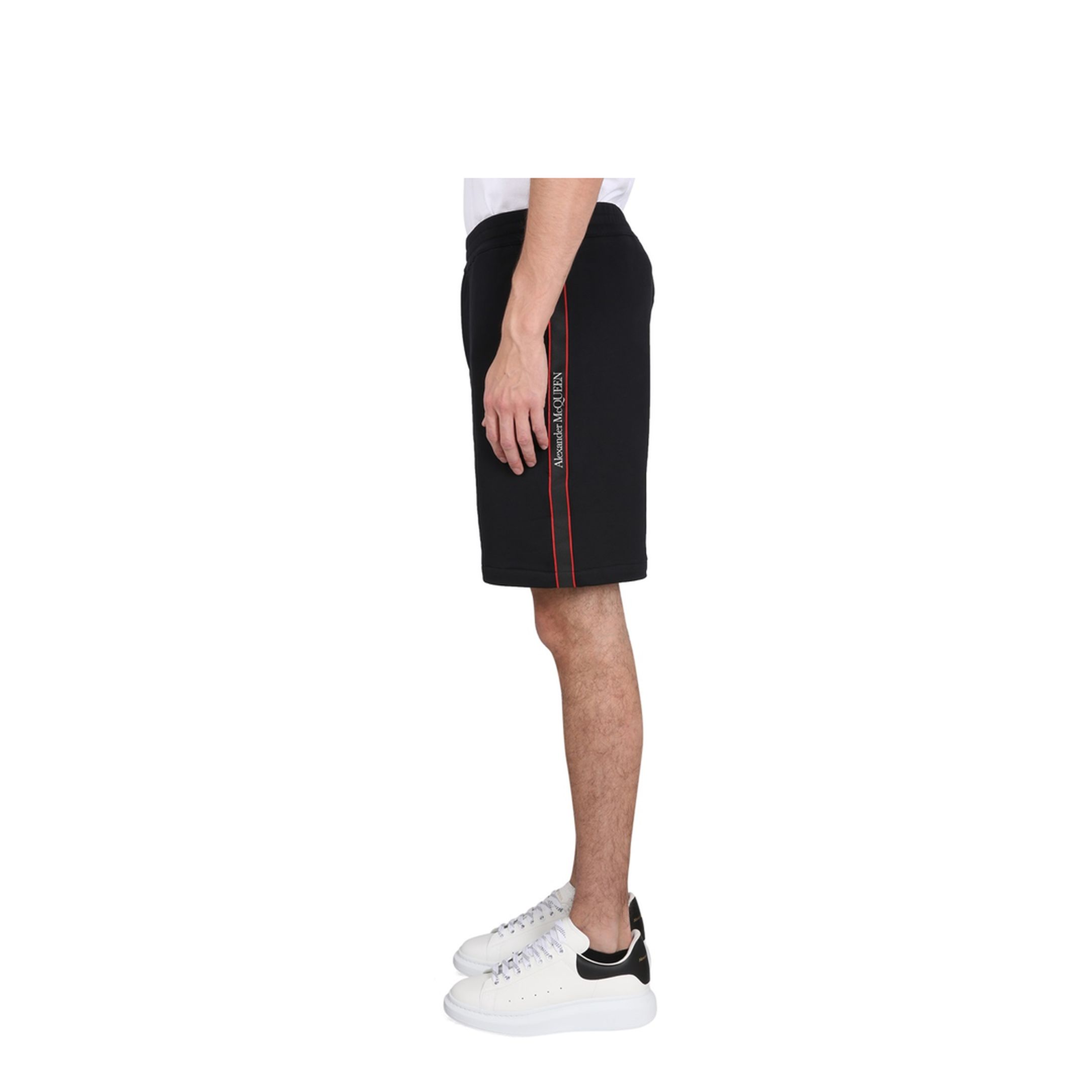 Black Cotton Bermuda Shorts - Image 3