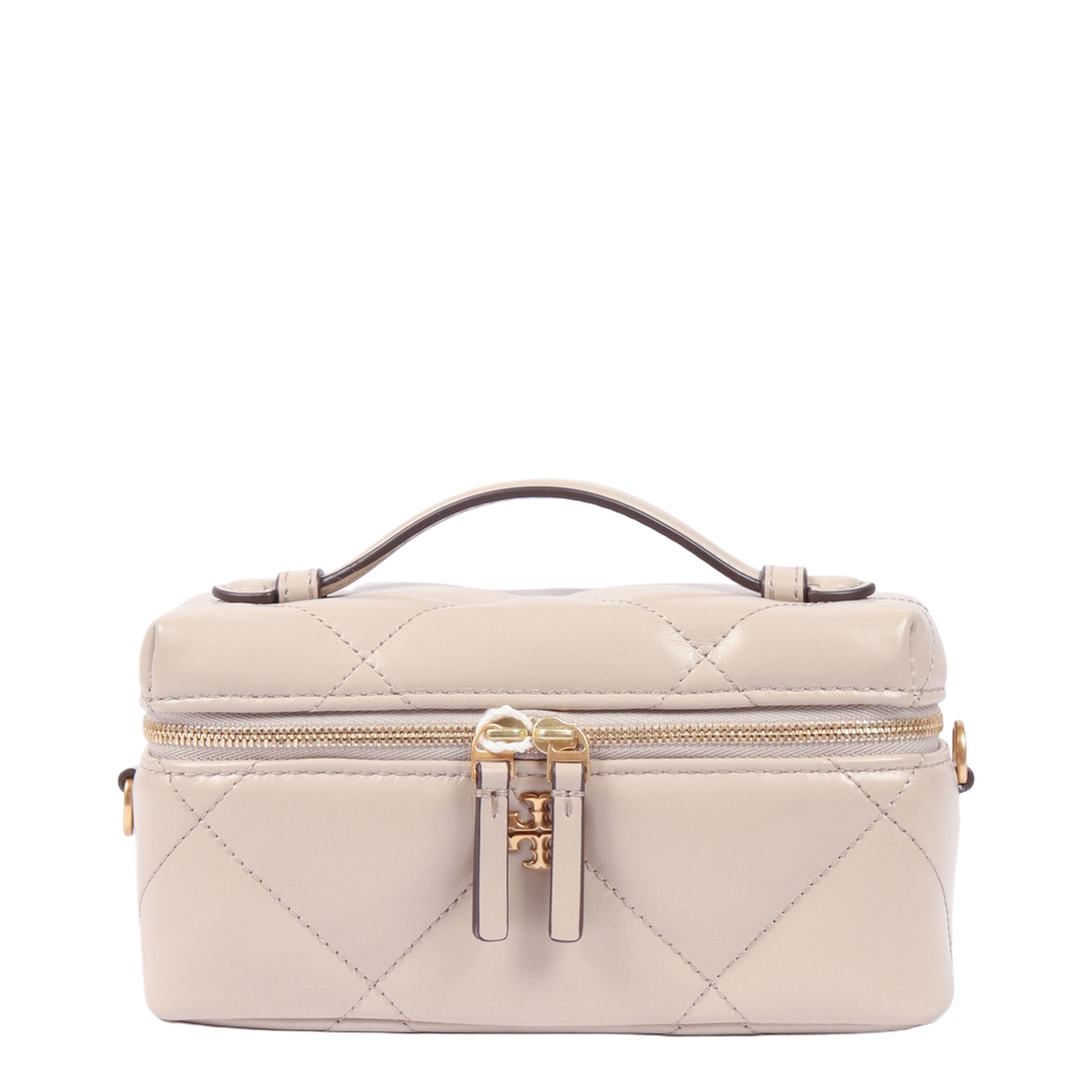 Kira Leather Beauty Case in Natural - Image 4