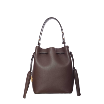 So Seau Medium Leather Bucket Bag - Brown - Image 3