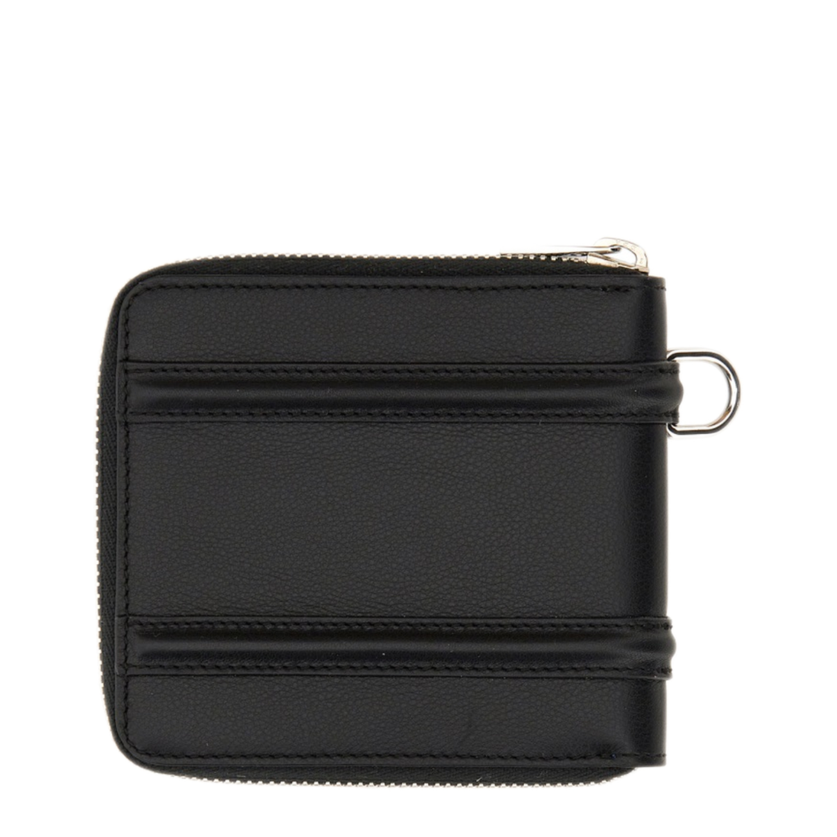 Harness Zip-Around Calf Leather Wallet With Removable Strap - Black - Image 2
