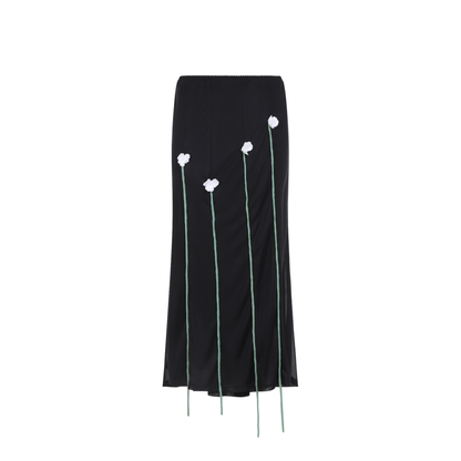 Midi Skirt Flower Details - Image 2