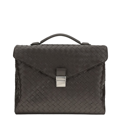 Archivist Briefcase Intrecciato Calfskin - Fondant - Image 2