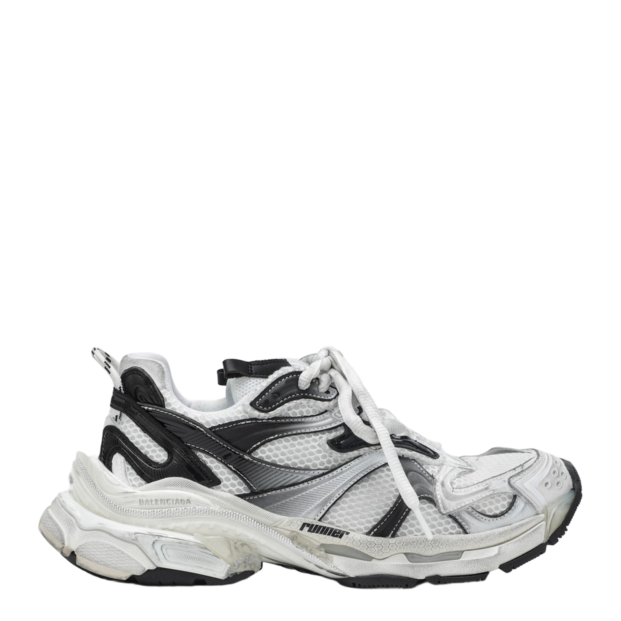 Runner 2 Gradient Sneakers in White/Black - Image 1