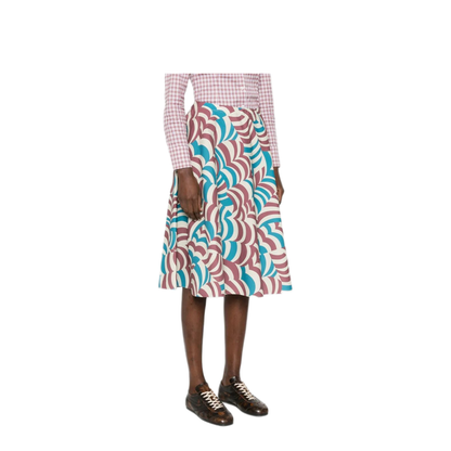 Printed Cotton Midi Skirt - Image 4