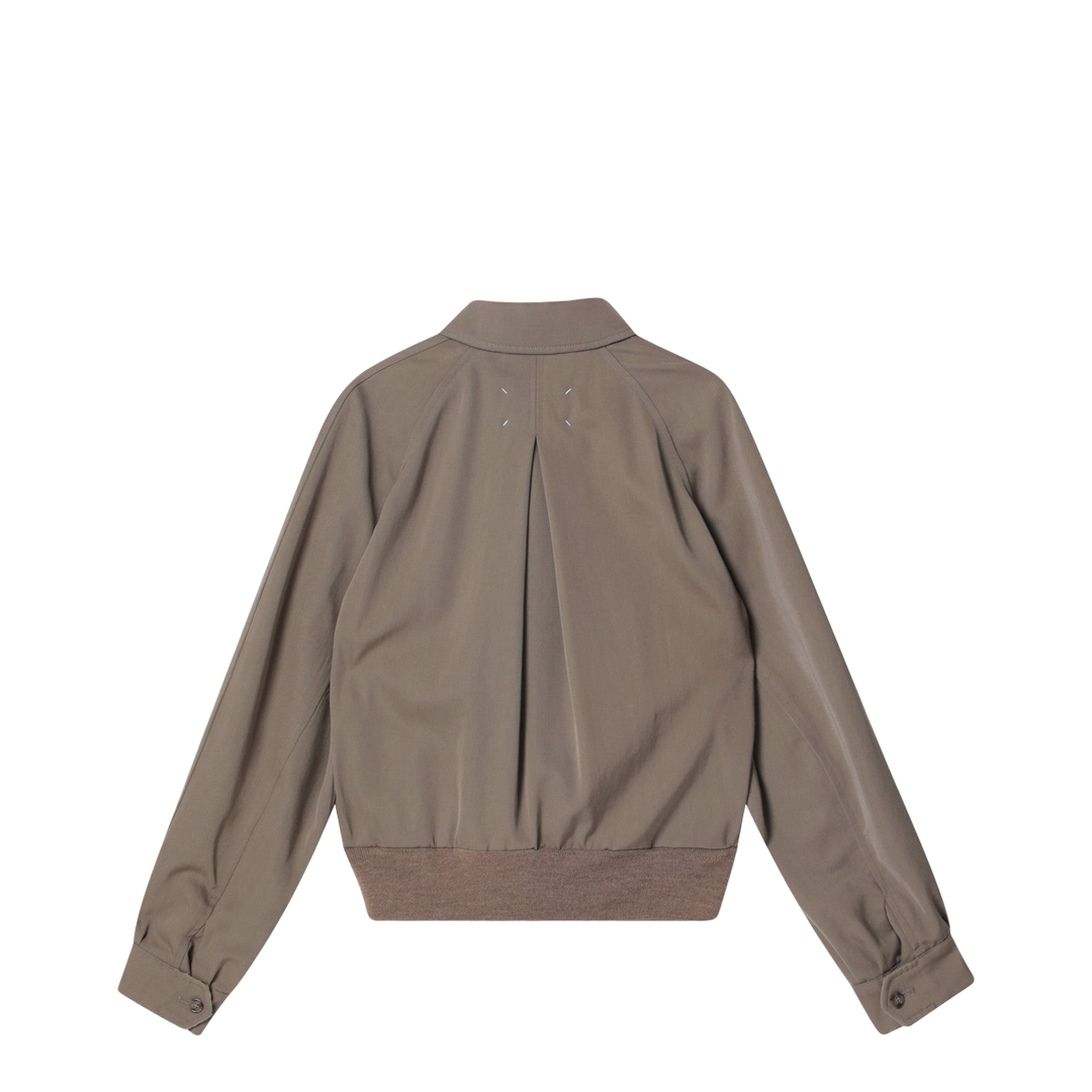 Beige Virgin Wool Zip-Up Jacket - Image 2