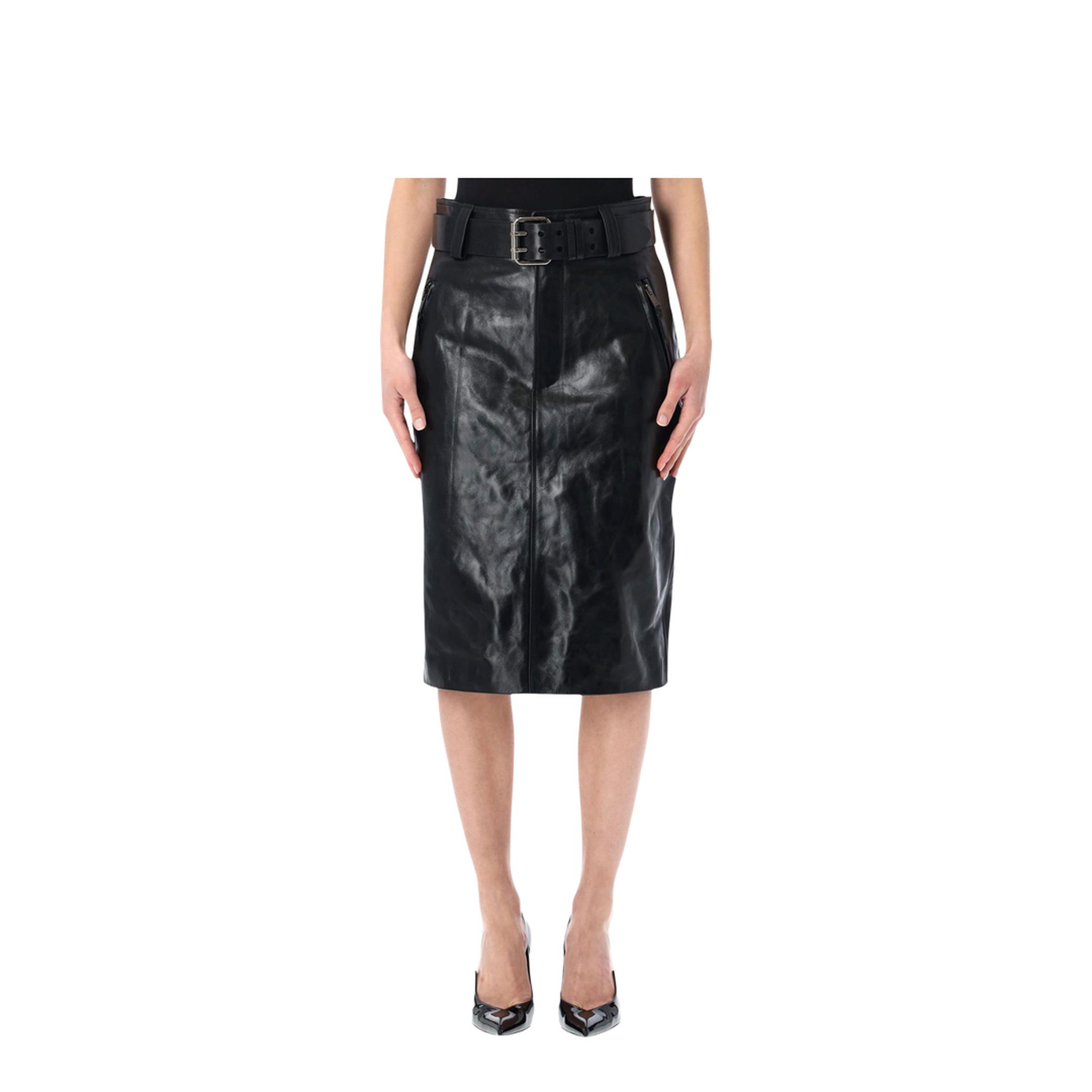 Pencil Skirt With Belt - Image 1