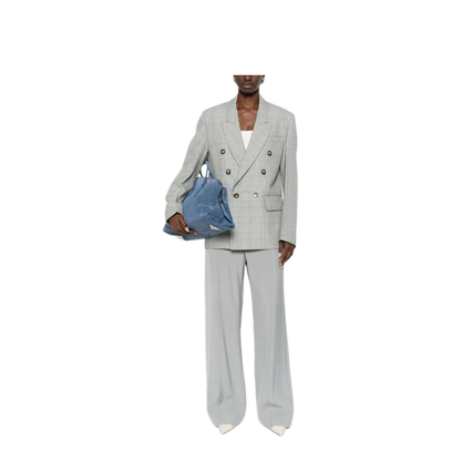 Check Wool Double-Breasted Tailored Jacket - Image 2