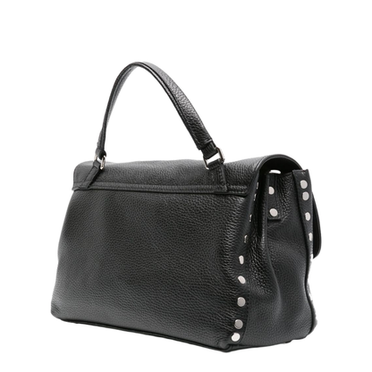 Postina Daily Small Calfskin Top-Handle Bag - Nero - Image 3