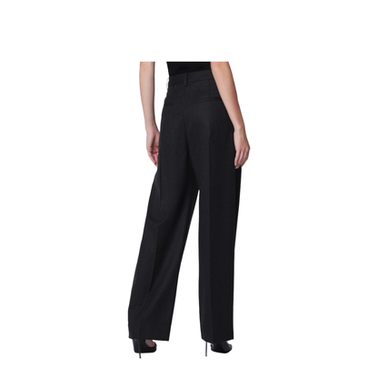 Cecilia Trousers in Dark Grey Mélange Wool - Image 2