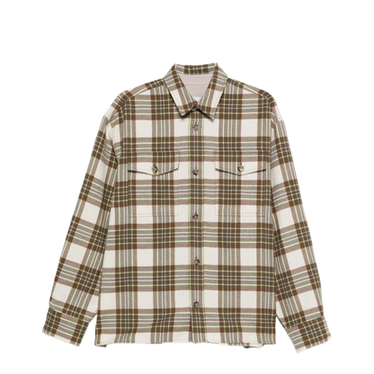 Wool Checked Overshirt - Image 1
