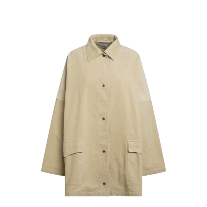 Beige Corduroy Overshirt Jacket - Image 1
