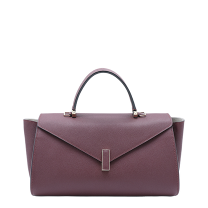 Iside Editor Medium Calf Leather Top Handle Bag - Claret Red - Image 2