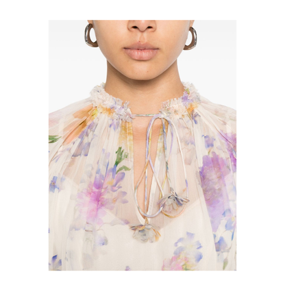 Luna Ruffle Floral Blouse - Image 2