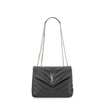 Loulou Small Leather Shoulder Bags - Black - Image 1