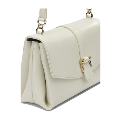 Leather Shoulder Bag White - Image 4