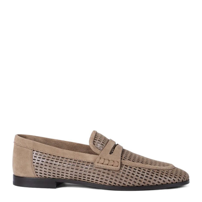 Sparkling Net Leather Loafers - Image 1