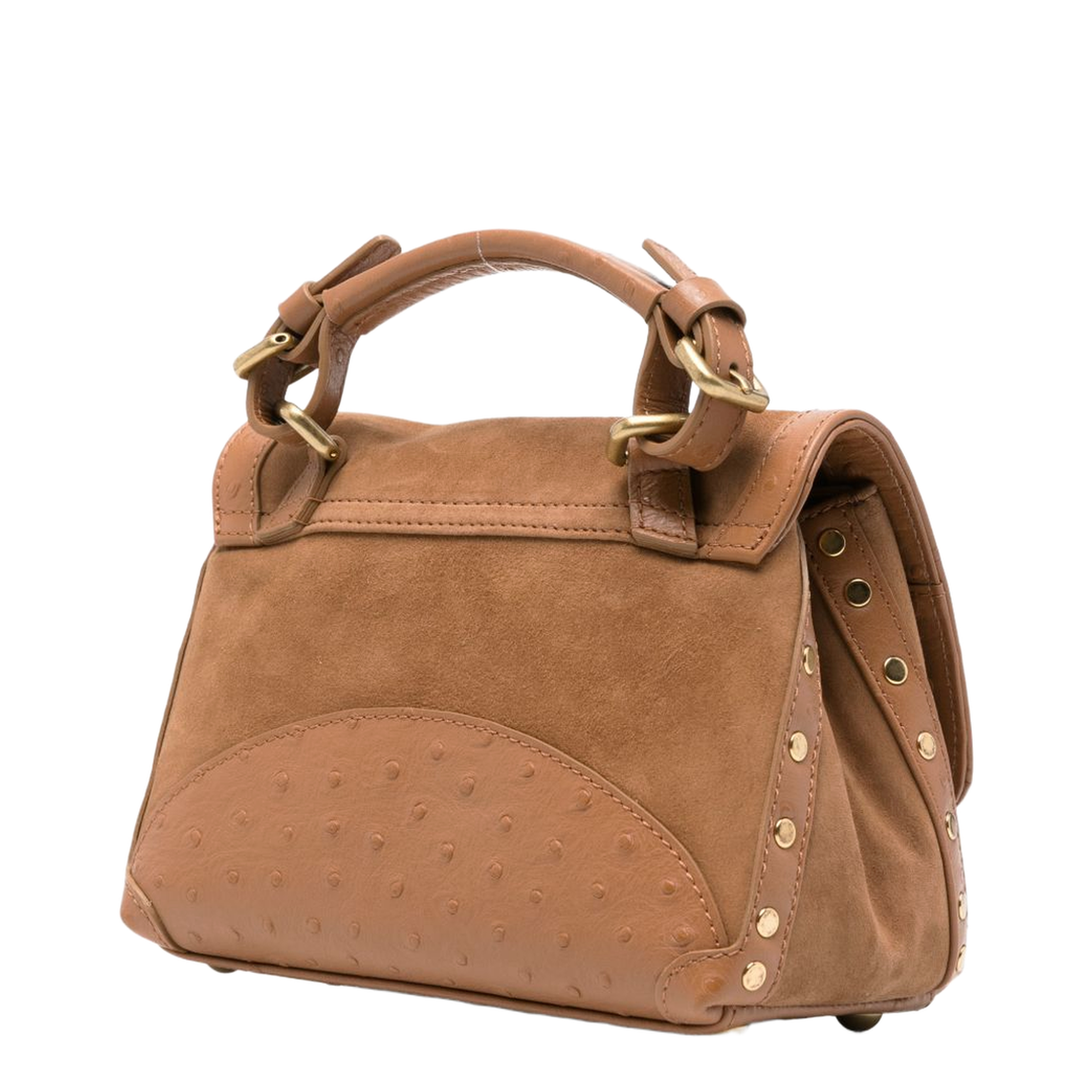 Dotta Baby Suede Leather Top-Handle Bag - Brown Dorsoduro - Image 2