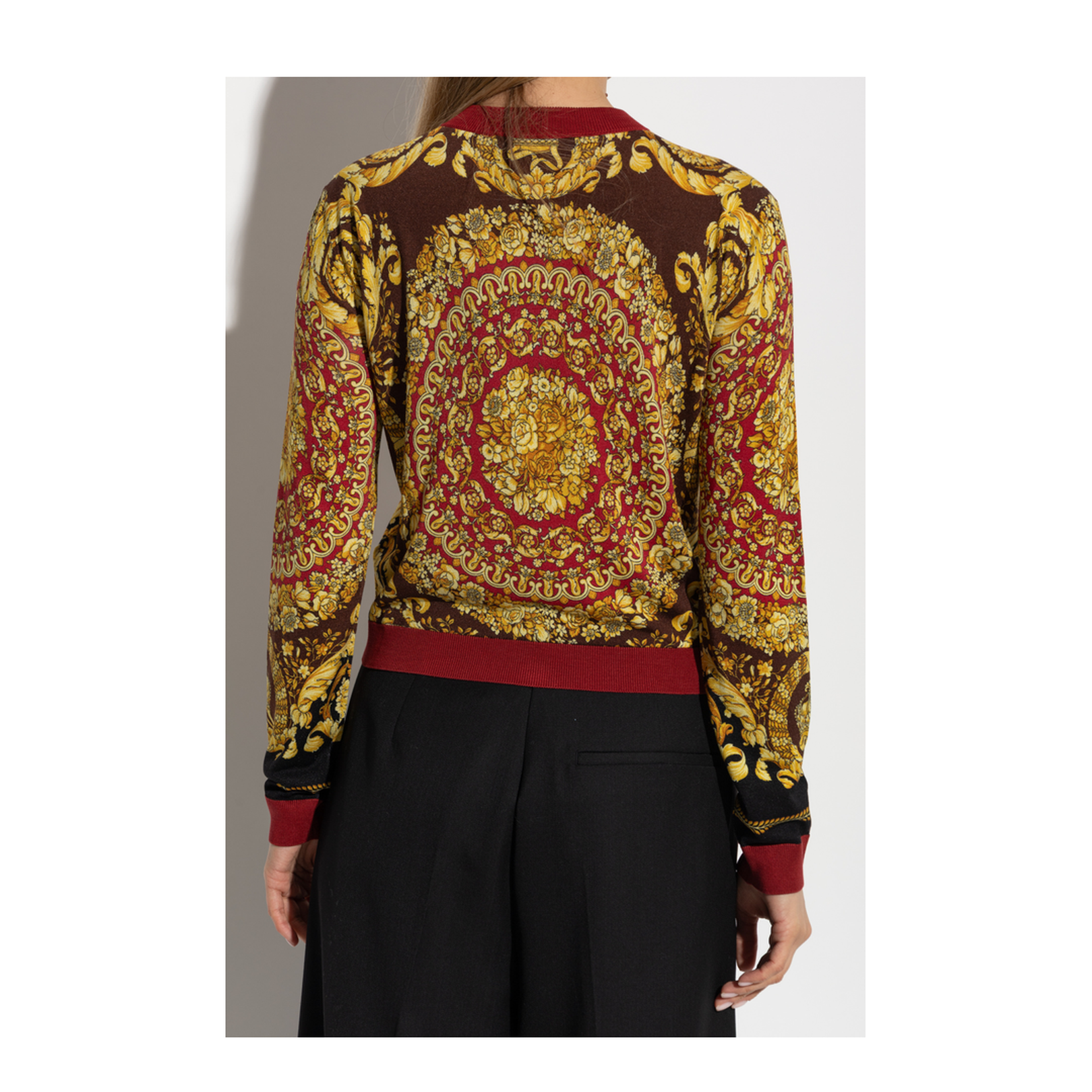 Baroque Silk Knit Cardigan - Image 4