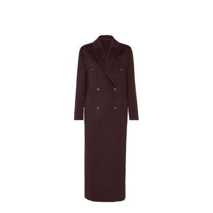 Handcrafted Coat in Burgundy - Image 1