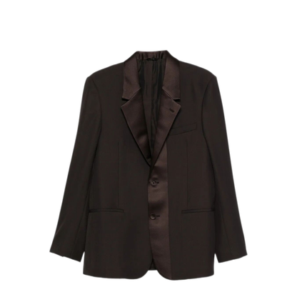 Brown Wool Crêpe Blazer - Image 1
