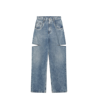 Denim Jeans with Slash Details - Image 1